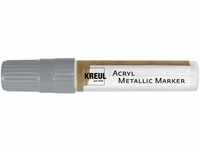 KREUL 46252 - Acryl Metallic Marker XXL, mit Keilspitze ca. 15 mm, silber, permanente