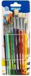 Stylex 35065 - Schul-Pinselset mit 10 Pinseln in unterschiedlichen Ausf&uuml;hrungen und