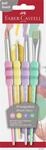 FABER-CASTELL 481620 - Pinsel Set mit Softgriffst&uuml;ck, 4er Set