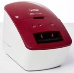Brother QL-600R Rot Etikettendrucker (USB-Schnittstelle, Barcodedruck, automatische