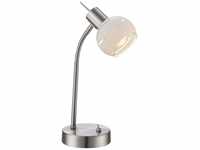 Globo LED Design Tisch Lampe Wohn Zimmer Beleuchtung Glas Kugel Strahler Lese...