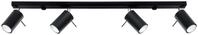SOLLUX lighting Deckenlampe Deckenleuchte Deckenstrahler Stahl 4 Flammig Schwarz RING