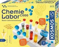 KOSMOS 645540 C1000 Chemielabor, Basis-Laborausstattung mit Schutzbrille und 7