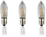 hellum Ersatzkerzen LED-Filament 12V 0,5W f&uuml;r Lichterketten & Schwibbogen, 3...