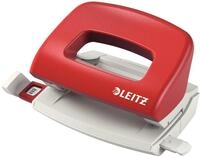Leitz Mini B&uuml;ro Locher aus Metall, kleiner Locher f&uuml;r 10 Blatt, Anschlagschiene mit