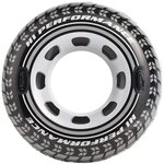 Intex 56268NP - Aufblasbarer Schwimmring Rad mit Griffen, Vinyl, Schwarz, 114 cm