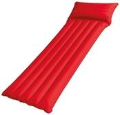 Luftmatratze,ca. 175 x 54 cm, Material: PVC mit Mikrofaser Beschichtung, rot