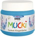 KREUL 23122 - Mucki schimmernde Funkel - Fingerfarbe, 150 ml in Diamanten blau,...