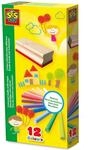 SES Creative 00208 Bunte Kreide mit Schwamm - Staubfreie Kreiden f&uuml;r Kreatives