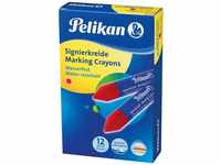 Pelikan 701029 - Signierkreide für rauhe Untergründe Schachtel mit 12 Stück, rot