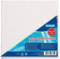 Stylex 28634 - Keilrahmen 20 x 20 cm, mit Leinwand aus 100 % Baumwollgewebe bespannt,