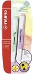 STABILO - Textmarker - swing cool Pastel - 2er Pack - Hauch von Minzgr&uuml;n, Schimmer