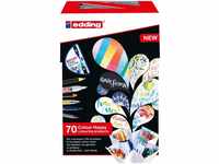 edding Colour Happy Big Box - 70er Set - Pinselstifte, Fasermaler, Gelroller,