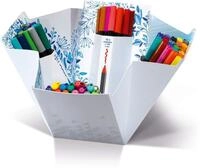 edding Colour Happy Big Box - 70er Set - Pinselstifte, Fasermaler, Gelroller,