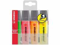 STABILO Textmarker BOSS ORIGINAL - 4er Pack - Gelb, orange, grün, pink