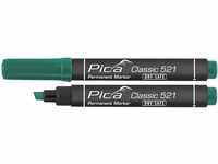 PICA 521/36 - Marcador Permanente Tipo Pincel Verde