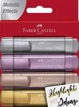 FABER-CASTELL 154640 - Textmarker Set TL 46, 4er Etui, Metallic Farben, mit
