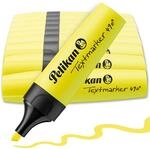 Pelikan Textmarker 490, 10 x Neon-Gelb, 10 St&uuml;ck, mit Keilspitze