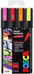 POSCA - PC-5M - Paint Marker Art Pens - 1,8&ndash;2,5 mm - 4er-Set im Etui (Fluorescent)