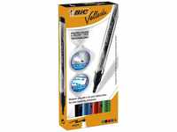BIC Velleda Liquid Ink, Whiteboard Marker, in 4 verschiedenen Farben, Leicht