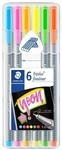 STAEDTLER 334 SB6CS3 Fineliner triplus (ergonomische Dreikantform, hohe Qualit&auml;t,