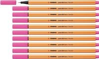 STABILO - Fineliner - point 88-10er Pack - Neonfarbe, leuchtfarbenrosa