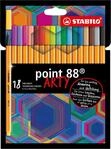 STABILO - Fineliner - point 88 - ARTY - 18er Pack