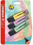 STABILO - Textmarker - BOSS ORIGINAL Pastel - 3er Pack - pudriges Gelb, Schimmer von
