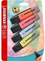 STABILO - Textmarker - BOSS ORIGINAL Pastel - 4er Blister - Korallrot,