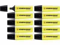 Textmarker - STABILO BOSS ORIGINAL - 10er Pack - gelb