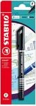 STABILO - Fineliner mit gefederter Spitze - SENSOR F - fein - Einzelstift - schwarz