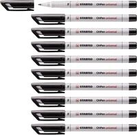 STABILO - Folienstift - OHPen universal | wasserl&ouml;slich fein, 10er Pack, schwarz