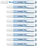 STABILO - Textmarker - swing cool Pastel - 10er Pack - Wolkenblau