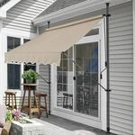 pro.tec Klemmmarkise Stem Markise ohne Bohren 150 x 120 x 220-309 cm...