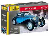 Heller 80706 Bugatti T 50 Modellbausatz, blau, schwarz