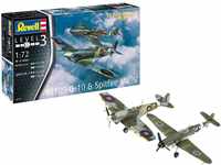 Revell Modellbausatz Combat Set Bf109G-10 und Spitfire Mk.V I Detailreiche