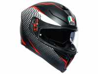 AGV Unisex-Adult K5 S E2205 Multi MPLK Motorrad Helm, Thunder MATT Black/White/RED,