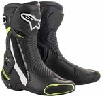 Alpinestars Smx Plus V2 Boots Black/White/Fluo Red