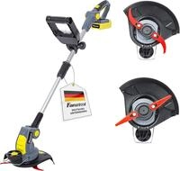 FANZTOOL Akku Rasentrimmer 20V, inkl. 2Ah Akku, Ladeger&auml;t, Gerade Messer f&uuml;r Glatt-