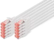 DIGITUS LAN Kabel Cat 6 &ndash; 1 m &ndash; 10 St&uuml;ck &ndash; S/FTP Geschirmt &ndash; Grau | 1 Gbit/s