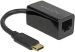 Delock Adapter SuperSpeed USB-C St > Gigabit LAN Komp. Schw