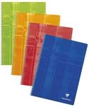 Clairefontaine 68142C Spiralbuch, A4, kariert, 1-er Pack, 50 Blatt, farbig sortiert