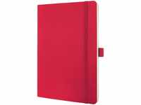 SIGEL CO324 Premium Notizbuch kariert, A5, Softcover, rot, aus nachhaltigem Papier -
