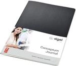 Sigel CO860 Notizheft A4 kariert schwarz, 64 Seiten, aus nachhaltigem Papier,