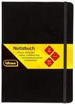 Idena 209284 - Notizbuch DIN A5, 192 Seiten, 80 g/m&sup2;, liniert, schwarz