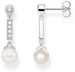 Thomas Sabo Damen Ohrringe Ohrstecker Perle 925 Sterling Silber H2092-167-14