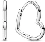 Asymmetrische Herz-Ohrringe 298307C00 f&uuml;r Damen aus Sterlingsilber