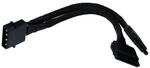 Phobya Strom/SATA Y-Kabel intern 4Pin Molex auf 2x SATA 15cm - Schwarz