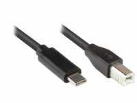 Good Connections USB 2.0 Kabel/Druckerkabel - Stecker A an Stecker B - Folien-...