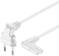 Goobay 97347 Euro Anschlusskabel beidseitig abgewinkelt; 1 m, Wei&szlig; Eurostecker (Typ